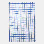 Inktlijnen Chique Hand getrokken Grid Koel Blauw & Theedoek (Verticaal)