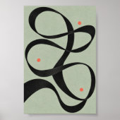 Inktlintwalskunstprint Poster (Voorkant)