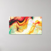 Inktmarmer met kleurrijke vormen abstracte kunst canvas afdruk (Voorkant)