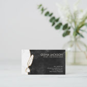 inktmarmer met notarisquillepen en goud visitekaartje (Staand voorkant)