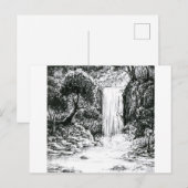 Inktober 2018 Dag 21 - Waterval in het Bos Briefkaart (Voorkant / Achterkant)