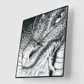 Inktober 2018 Dag 3 - Draken Braden Vierkante Klok (Hoek)