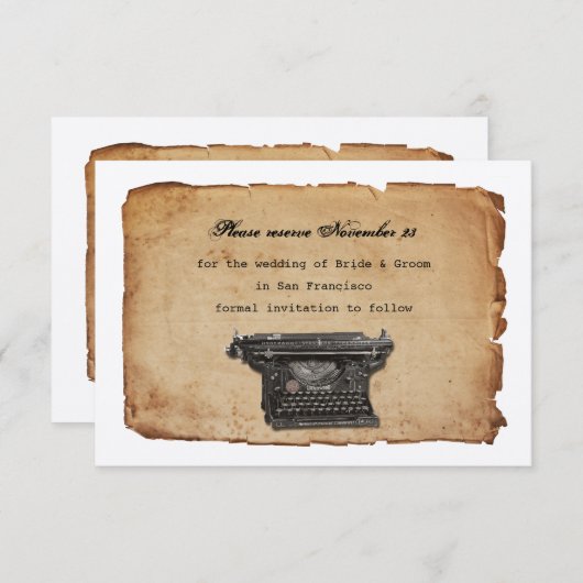 inktpatronen Opslaan Datum Save The Date (Voorkant / Achterkant)