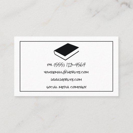 Inktpen | Schrijver | Notarislogo Visitekaartje (Achterkant)