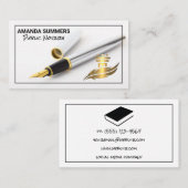 Inktpen | Schrijver | Notarislogo Visitekaartje (Voorkant / Achterkant)