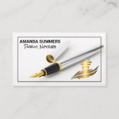 Inktpen | Schrijver | Notarislogo Visitekaartje (Voorkant)