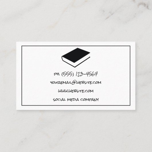 Inktpen | Schrijver | Openbare notaris Visitekaartje (Achterkant)