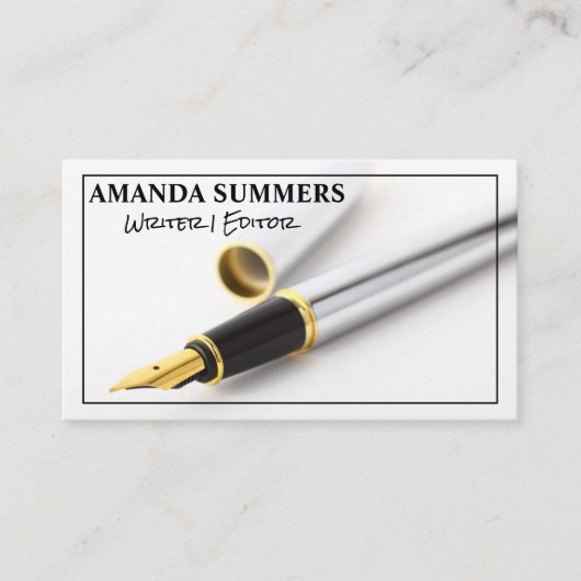 Inktpen | Schrijver | Openbare notaris Visitekaartje (Voorkant)
