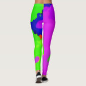 Inktplons het Schilderen Waterverf Veelkleurige Kl Leggings (Achterkant)