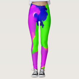 Inktplons het Schilderen Waterverf Veelkleurige Kl Leggings