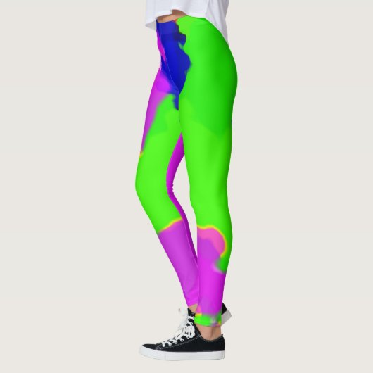 Inktplons het Schilderen Waterverf Veelkleurige Kl Leggings (Links)