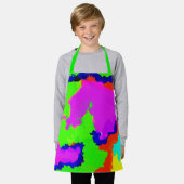 Inktplons Kleurrijke Abstract Schilderen Neon Groe Schort (Gedragen)