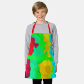 Inktplons Kleurrijke Helder Abstract Rood Groen Ko Schort (Gedragen)