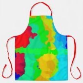 Inktplons Kleurrijke Helder Abstract Rood Groen Ko Schort (Voorkant)