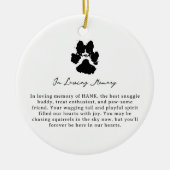 Inktpoot afdrukken | Custom Pet Memorial Foto Keramisch Ornament (Voorkant)
