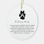 Inktpootafdruk | Aangepaste huisdierherdenkingsfot Keramisch Ornament (Links)