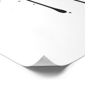 Inktportret van een zwaan poster (Hoek)