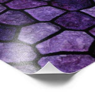 Inktpot Blauwe Kasseien Patchwork Terrazzo Patroon Foto Afdruk