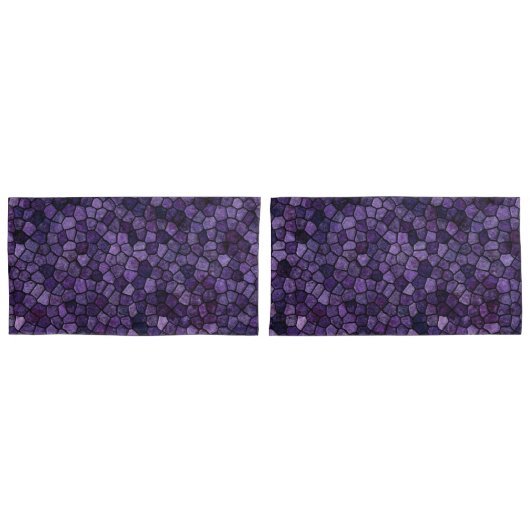 Inktpot Blauwe Kasseien Patchwork Terrazzo Patroon Kussensloop (Voorkant-Set)