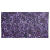 Inktpot Blauwe Kasseien Patchwork Terrazzo Patroon Kussensloop (Voorkant-Links)