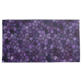 Inktpot Blauwe Kasseien Patchwork Terrazzo Patroon Kussensloop (Voorkant-Rechts)