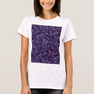 Inktpot Blauwe Kasseien Patchwork Terrazzo Patroon T-shirt