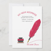 Inktpot en ganzenveer verhuizen mededeling aankondiging (Voorkant)