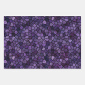 Inktpotblauw Kasseien Patchwork Terrazzo Patroon Inpakpapier Vel (Voorkant 3)
