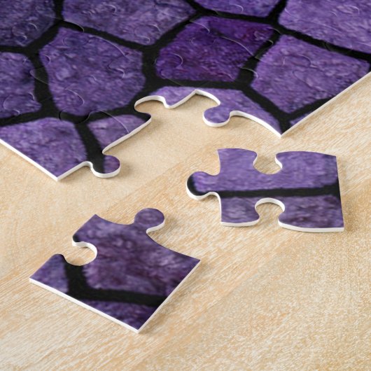 Inktpotblauw Keien Patchwork Terrazzo Patroon Legpuzzel (Zijkant)