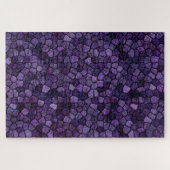 Inktpotblauw Keien Patchwork Terrazzo Patroon Legpuzzel (Horizontaal)
