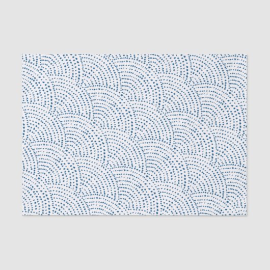 inktpuntschalen - klassiek blauw trans tissuepapier (Voorkant)