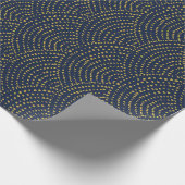 Inktpuntschalen - marine & goud cadeaupapier (Hoek)