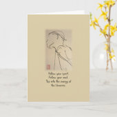 Inktschets Man Aanmoediging van ons Kaart (Gele Bloem)