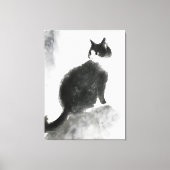 Inktschilderij Schattigee Cat Wall Art Canvas Art  (Voorkant)