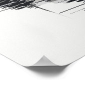 Inktschilderij van  Landschap Zwart-wit Poster (Hoek)