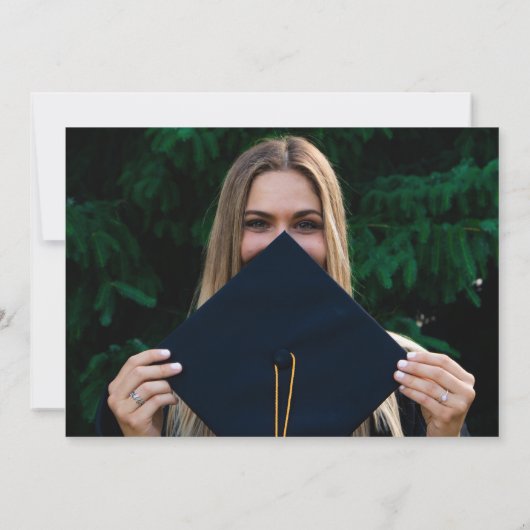 Inktscript Afstuderen gepersonaliseerde fotopartij Kaart (Achterkant)