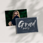 Inktscript Afstuderen gepersonaliseerde fotopartij Kaart