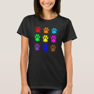 Inktspatten Hondenpoot Patroon T-shirt