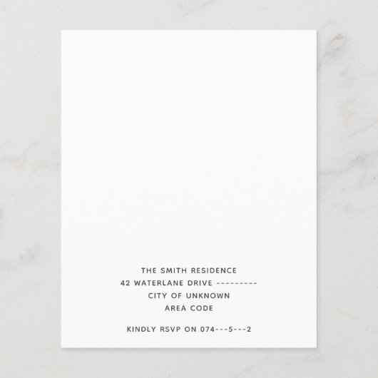 Inktsplash Blauw Roze Genderonderzoek Uitnodiging (Achterkant)