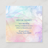 inktsplash-waterverf vierkante visitekaartje (Achterkant)