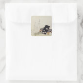 inktsteen vierkante sticker (Tas)