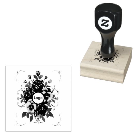 Inktstempel Botanische Kroon Rubberstempel (Gestempeld)