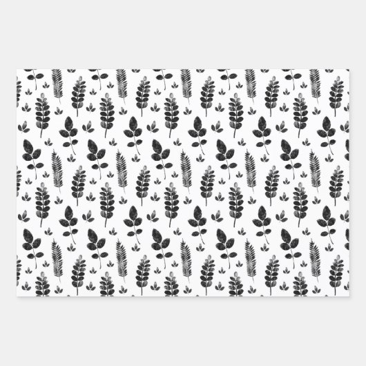 Inktstempel van witte en zwarte weide inpakpapier vel (Voorkant 2)