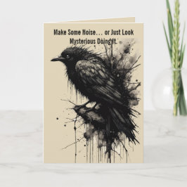 Inktstorm Kraai Stilte Voor het Kraaien Kaart