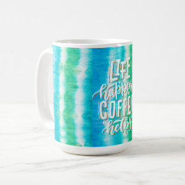 Inktstrepen Zomervibes Tie Dye Koffiemok