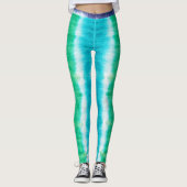Inktstrepen Zomervibes Tie Dye Leggings (Voorkant)