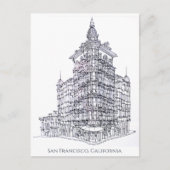 Inkttekening Columbus Tower, San Francisco, CA Briefkaart (Voorkant)