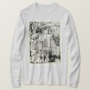 inkttekening van gewone T-shirt