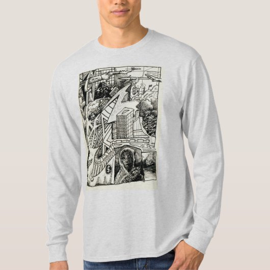 inkttekening van gewone T-shirt (Voorkant)