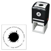 Inktverf bloedvlek spatten - retouradres  zelfinktende stempel (In situ)